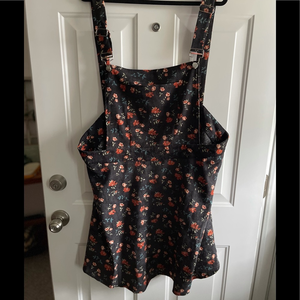 SHEIN Curve Floral Corduroy Jumper